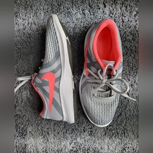 Nike Gray and Coral Sneakers